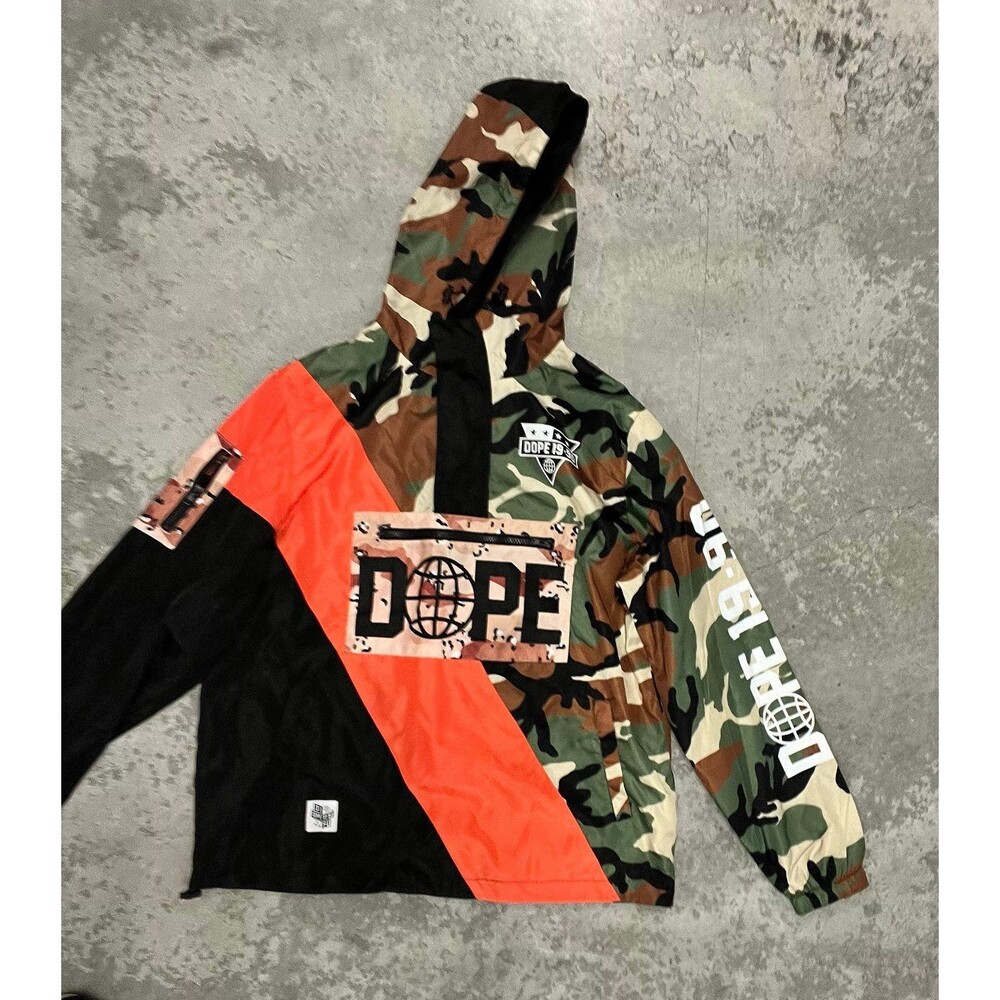 DOPE Men's Classic Fit Gamesman Anorak WindBreaker Jacket